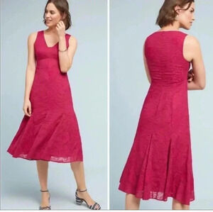 Anthropologie Moulinette Soeurs Persephone Floral Embroidered Lace Dress(12)